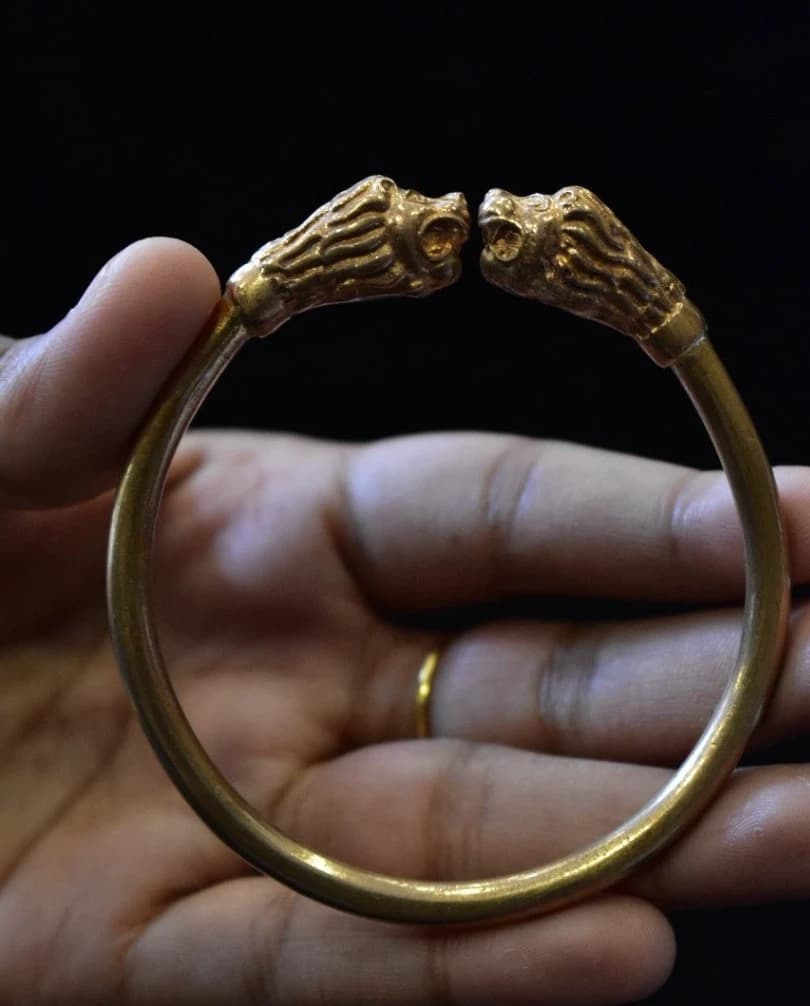 Lion Bracelet, ஐம்பொன் சிங்கம் காப்பு, సింహం పంచలోహం కడియం, പഞ്ചലോഹം സിംഹം ഇടി വള