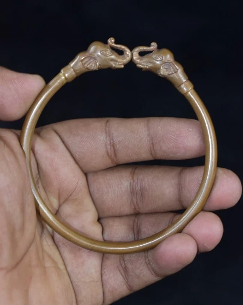 Elephant Bracelet, ஐம்பொன் யானை காப்பு, పంచలోహం ఏనుగు కడియం, പഞ്ചലോഹം ആന  ഇടി വള