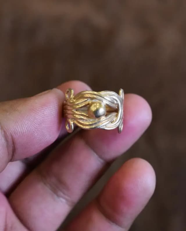 Twist Core Ring, പവിത്രക്കെട്ട് മോതിരം, ஐம்பொன் பிரம்ம முடிச...