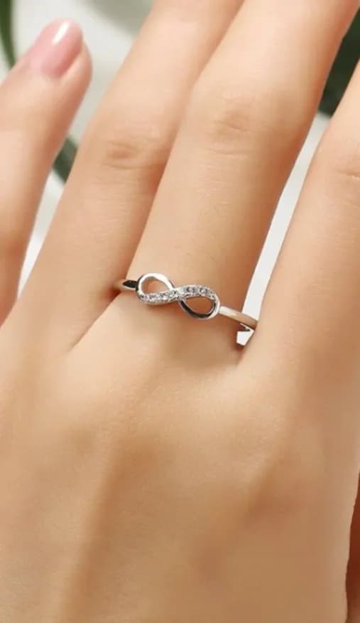 SILVER INFINITY RING