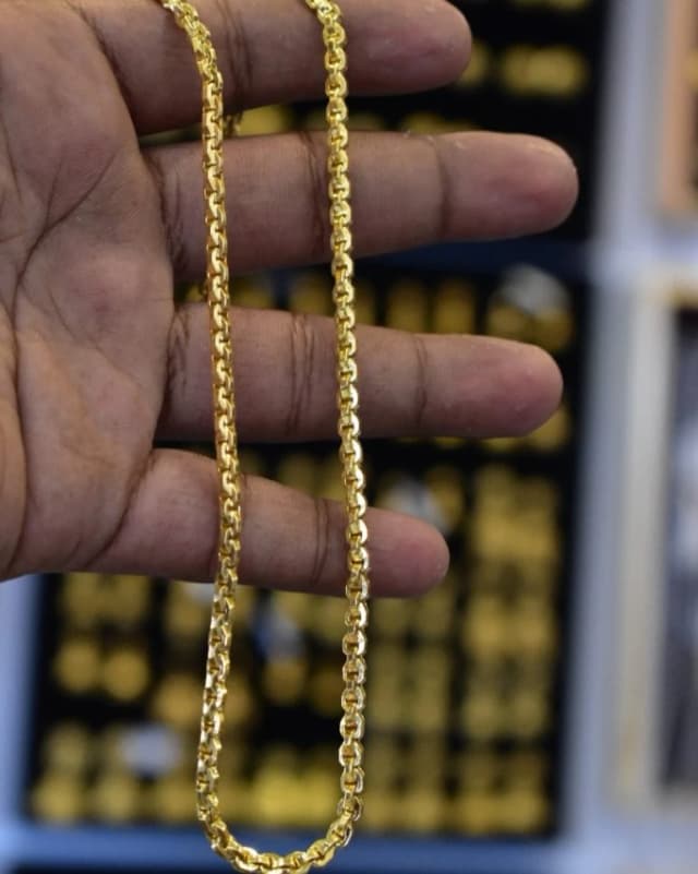 Batani Chain(300 ML Gold Plated), ஐம்பொன் பட்டாணி செயின், പഞ...